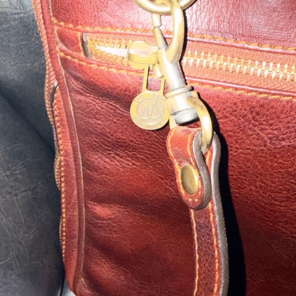 Rich Cognac MEDICI FIRENZE Italian Leather Briefcase Laptop Executive AttacheBag - Picture 7 of 15